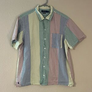 Polo by Ralph Lauren Classic Fit Block Stripe Shirt | Large